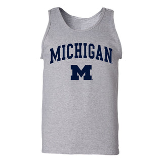 Michigan Wolverines Arch Logo Tank Top - Sport Grey