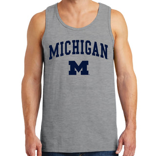 Michigan Wolverines Arch Logo Tank Top - Sport Grey