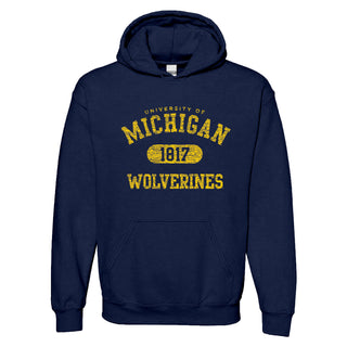 Michigan Wolverines Athletic Arch Logo Hoodie - Navy