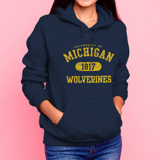 Michigan Wolverines Athletic Arch Logo Hoodie - Navy