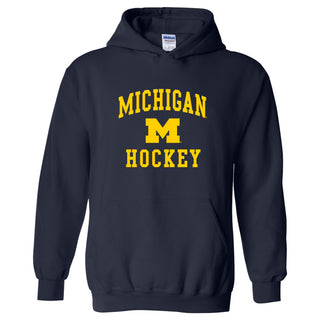 University of Michigan Wolverines Arch Logo Hockey Hoodie - Navy