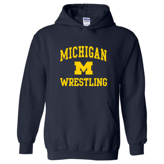 University of Michigan Wolverines Arch Logo Wrestling Hoodie - Navy