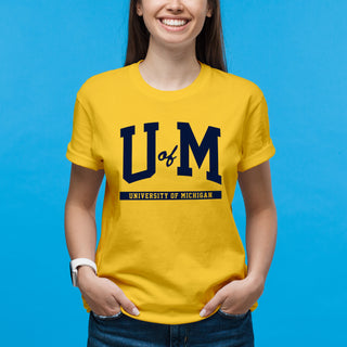 University of Michigan Wolverines Initial Arch T-Shirt - Daisy