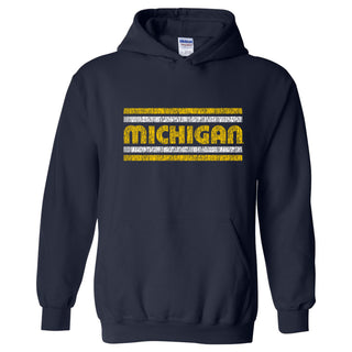 Michigan Wolverines Retro Underline Hoodie - Navy