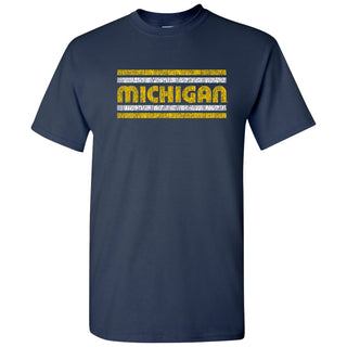 Michigan Wolverines Retro Underline T-Shirt - Navy