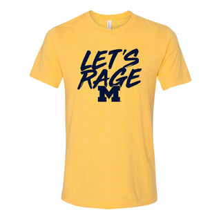 Michigan Let's Rage Canvas Triblend T-Shirt - Yellow Gold