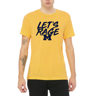 Michigan Let's Rage Canvas Triblend T-Shirt - Yellow Gold