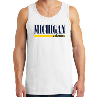 University of Michigan Wolverines Boldline Basic Cotton Tank Top - White