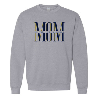 Michigan Classic Mom Crewneck - Sport Grey