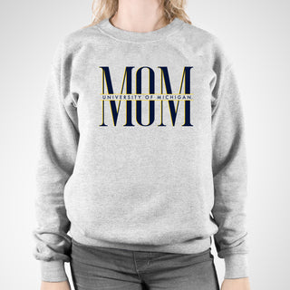 Michigan Classic Mom Crewneck - Sport Grey