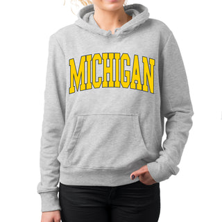 Michigan Wolverines Mega Arch Hoodie - Sport Grey