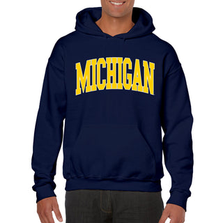 Michigan Wolverines Mega Arch Hoodie - Navy