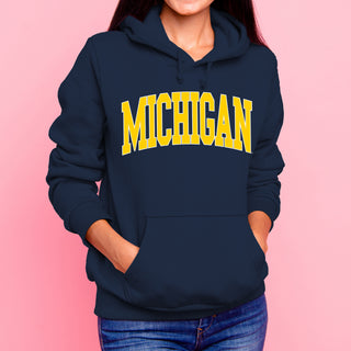 Michigan Wolverines Mega Arch Hoodie - Navy