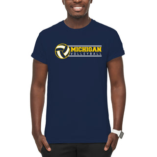 Michigan Wolverines Volleyball Spotlight T Shirt - Navy