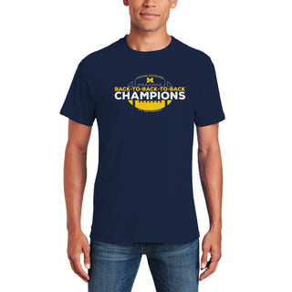 Michigan Wolverines B2B2B Champs 23 End Zone T Shirt - Navy