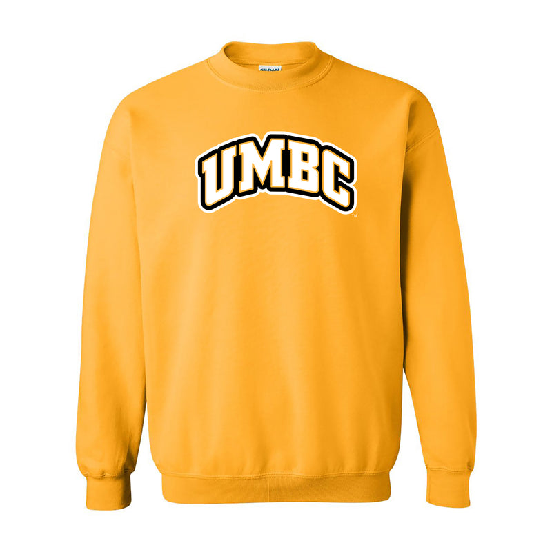 University of Maryland Baltimore County Retrievers Basic Block Crewneck Sweatshirt - Gold