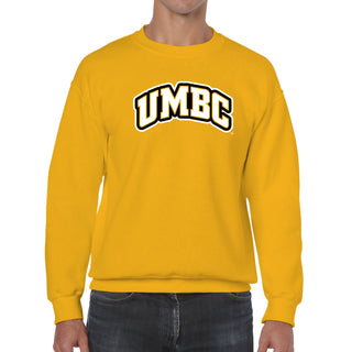 University of Maryland Baltimore County Retrievers Basic Block Crewneck Sweatshirt - Gold