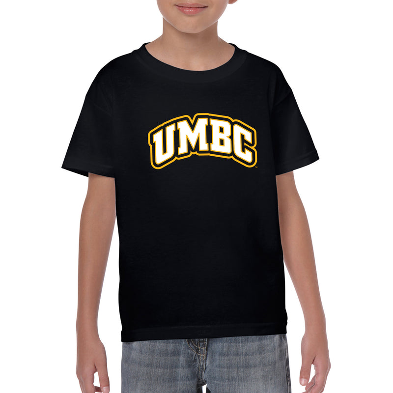 University of Maryland Baltimore County Retrievers Basic Block Short Sleeve Youth T Shirt - Black