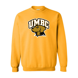 University of Maryland Baltimore County Retrievers Arch Logo Crewneck Sweatshirt - Gold