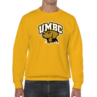 University of Maryland Baltimore County Retrievers Arch Logo Crewneck Sweatshirt - Gold