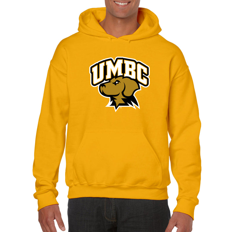 University of Maryland Baltimore County Retrievers Arch Logo Heavy Blend Hoodie - Gold