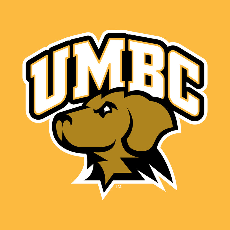 University of Maryland Baltimore County Retrievers Arch Logo Short Sleeve T Shirt - Gold