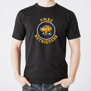 University of Maryland Baltimore County Retrievers Circle Logo Short Sleeve T Shirt - Black