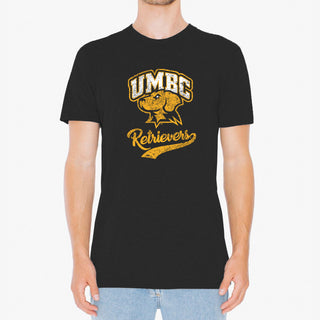 University of Maryland Baltimore County Retrievers Retro Script Next Level Short Sleeve T Shirt - Vintage Black