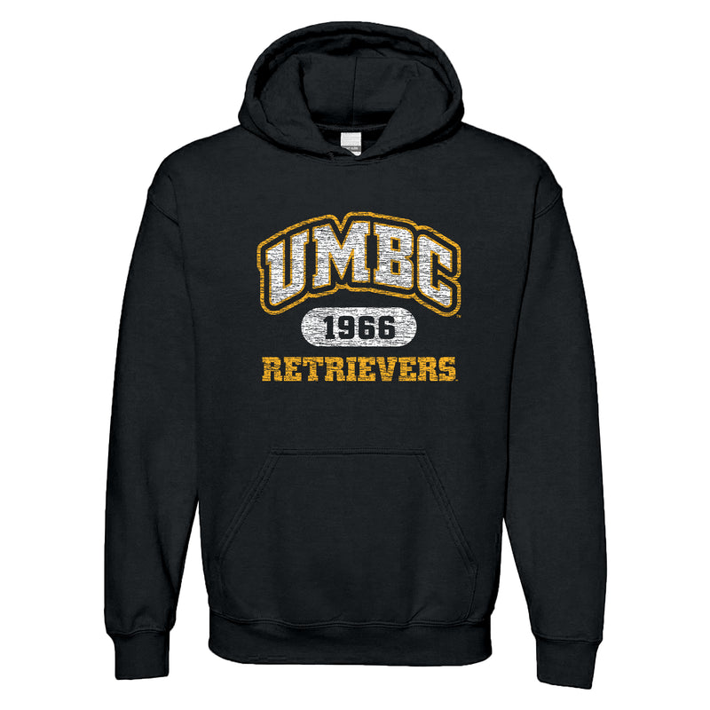 University of Maryland Baltimore County Retrievers Athletic Arch Heavy Blend Hoodie - Black