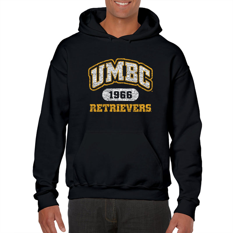 University of Maryland Baltimore County Retrievers Athletic Arch Heavy Blend Hoodie - Black