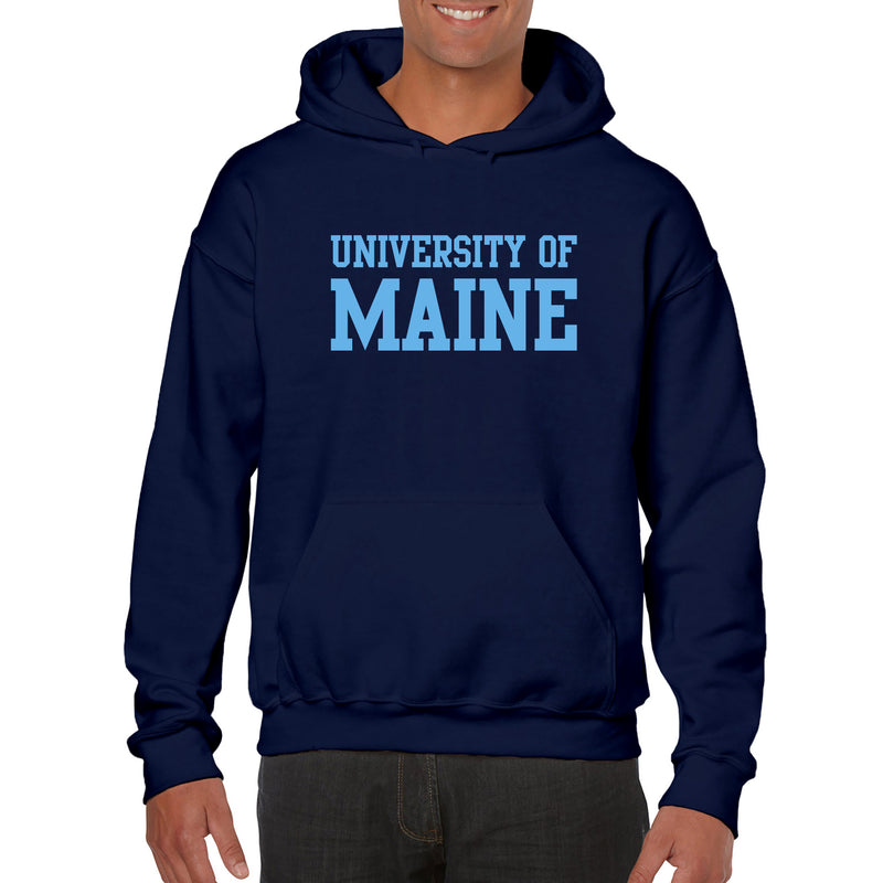 Maine Black Bears Basic Block Hoodie - Navy