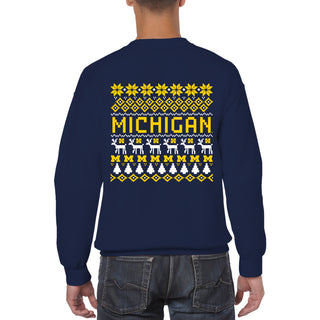 Michigan Holiday Sweater Sweatshirt - Navy