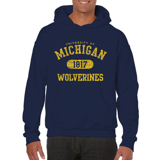 Michigan Wolverines Athletic Arch Logo Hoodie - Navy