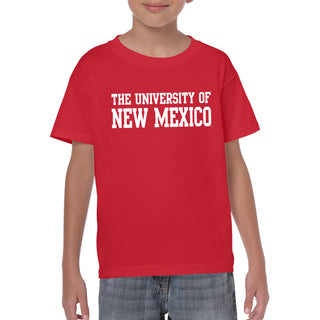 University of New Mexico Lobos Basic Block Cotton Youth T-Shirt - Red