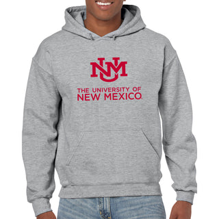 University of New Mexico Lobos Institutional Logo Cotton Hoodie - Sport Grey