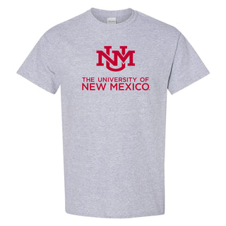 University of New Mexico Lobos Institutional Logo Cotton T-Shirt - Sport Grey