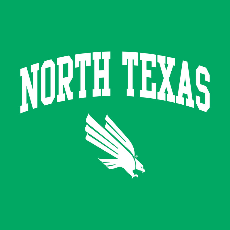 University of North Texas Mean Green Arch Logo Cotton Long Sleeve T-Shirt - Irish Green