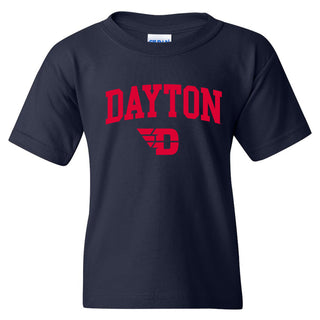 University of Dayton Flyers Arch Logo Youth Short Sleeve T Shirt - Navy