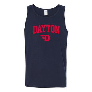 University of Dayton Flyers Arch Logo Tank Top - Navy