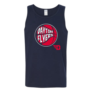 University of Dayton Flyers Street Basketball Heavy Cotton Tank Top - Navy