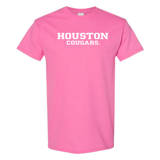 University of Houston Cougars Basic Block Short Sleeve T Shirt - Azalea