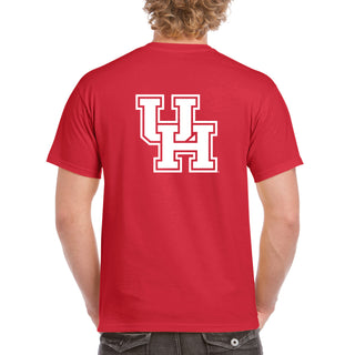 University of Houston Cougars Front Back Print Short Sleeve T Shirt - Red