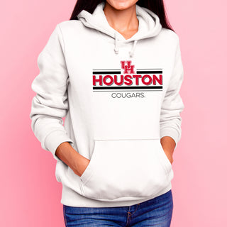 University of Houston Cougars Double Bar Logo Hoodie - White