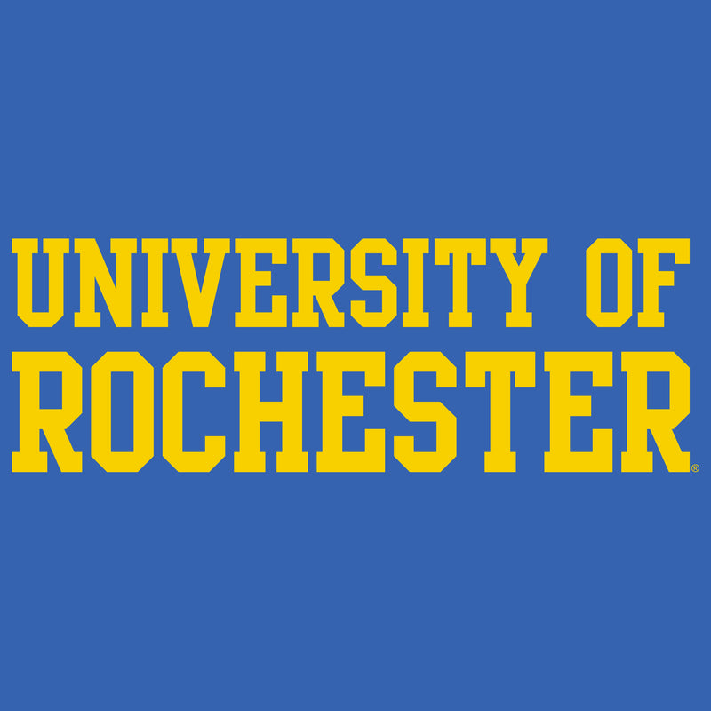 University of Rochester Yellowjackets Basic Block Short Sleeve T Shirt - Royal