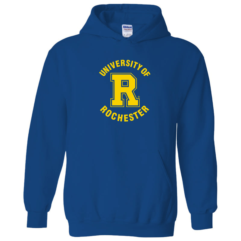 University of Rochester Yellowjackets Arch Logo Heavy Blend Hoodie - Royal