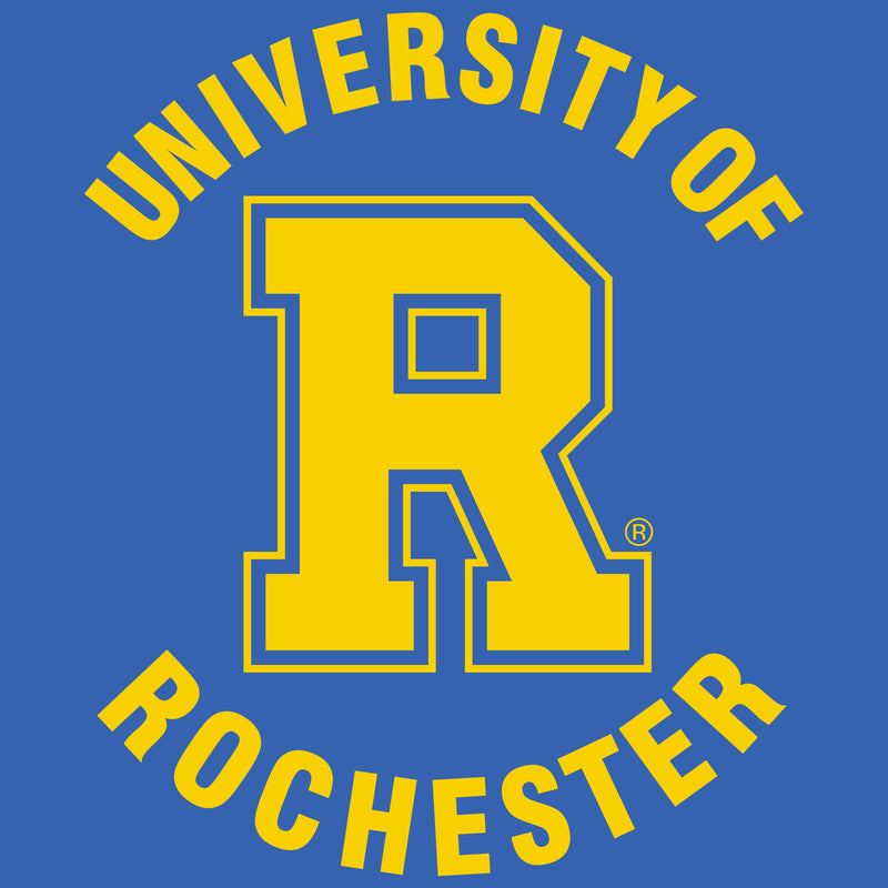 University of Rochester Yellowjackets Arch Logo Womens Short Sleeve T Shirt - Royal