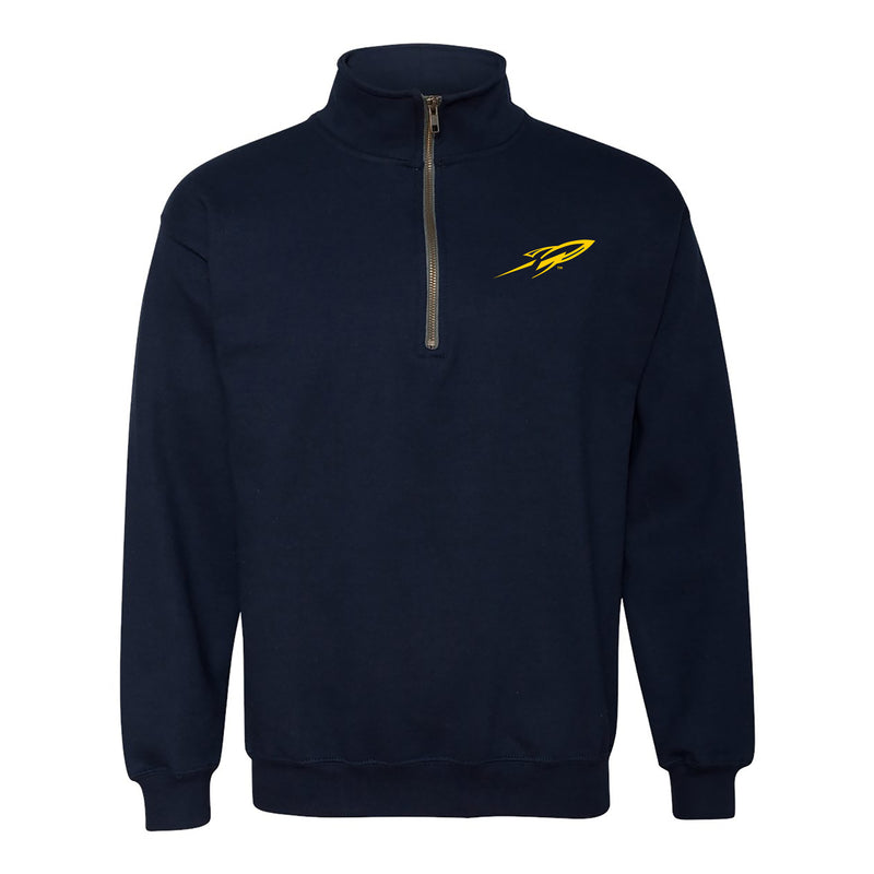 University of Toledo Rockets Primary Logo Left Chest Quarter Zip Sweatshirt - Navy