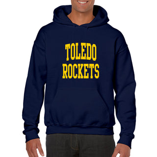 University of Toledo Rockets Front Back Print Heavy Blend Hoodie - Navy