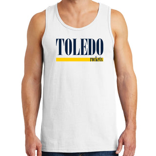 University of Toledo Rockets Boldline Basic Cotton Tank Top - White