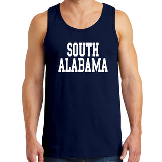 South Alabama Jaguars Basic Block Tank Top - Navy